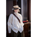 Georgina Cotton Ivory Cheongsam Top