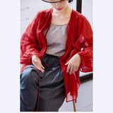 Cordelia Heroic Red Ramie Cheongsam Top