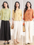 Kendra Loose-Fit Polyester Cheongsam Top