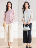 Aurelia Lace Mandarin Collar Cheongsam Top