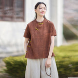 Maison Ramie Cotton Cheongsam Top