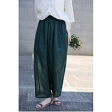 Brilliance Wide-Leg Ramie Cheongsam Pants