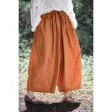 Dragon Wide-Leg Cotton Cheongsam Pants