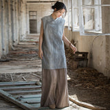 Zenaida Tie-Dye Ramie Cheongsam Top