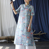 Grandeur A-Line Digital Print Cheongsam Dress