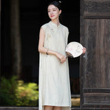 Petunia Linen Ramie Cheongsam Dress