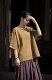Dusk Ramie Blend Cheongsam Top
