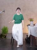 Esmeralda Linen Wide-Leg Cheongsam Pants