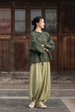 Begonia Hand-Dyed Ramie Cheongsam Top