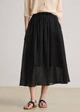 Lotus A-Line Ramie Cheongsam Skirt