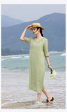 Sparkle Ramie Embroidered A-Line Cheongsam Dress