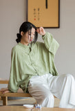 Undine Light Green Tie-Dye Cheongsam Cardigan