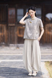 Maison Ramie Cotton Cheongsam Top