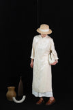 Amara Cotton-Linen Jacquard Cheongsam Dress