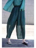 Brilliance Wide-Leg Ramie Cheongsam Pants