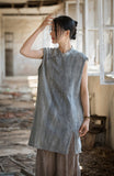 Zenaida Tie-Dye Ramie Cheongsam Top