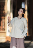 Priscilla Linen Caramel Vintage Cheongsam Top
