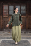 Begonia Hand-Dyed Ramie Cheongsam Top