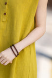 Clarice Linen A-Line Cheongsam Dress