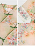 Petra Floral Ramie Cheongsam Top