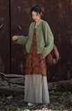 Antique Green Cotton Cheongsam Coat
