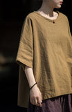 Dusk Ramie Blend Cheongsam Top