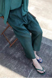 Brilliance Wide-Leg Ramie Cheongsam Pants