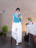 Esmeralda Linen Wide-Leg Cheongsam Pants