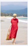 Isolde Red Embroidered Cheongsam Dress