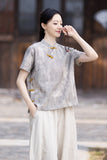 Maison Ramie Cotton Cheongsam Top