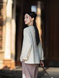 Priscilla Linen Caramel Vintage Cheongsam Top