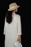 Amara Cotton-Linen Jacquard Cheongsam Dress
