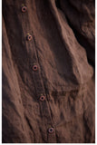 Kaia Linen Smoky Tea Brown Cheongsam Top