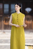 Clarice Linen A-Line Cheongsam Dress