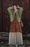 Antique Green Cotton Cheongsam Coat