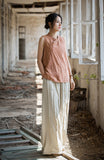 Cosmos Thin Tie-Dye Ramie Cotton Cheongsam Vest