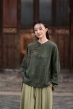 Begonia Hand-Dyed Ramie Cheongsam Top