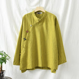 Jessamine Cotton-Linen Vintage Cheongsam Top