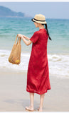 Isolde Red Embroidered Cheongsam Dress