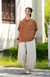 Arabella Linen Tencel Cheongsam Top