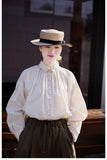 Georgina Cotton Ivory Cheongsam Top