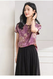 Melinda Floral Print Viscose Cheongsam Top