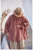 Tatiana Linen Rosewood Pink Cheongsam Top