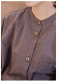 Daffodil Cloud Gray Cotton Cheongsam Dress