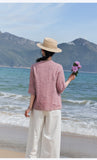 Imogen Lotus Pink Ramie Cheongsam Top