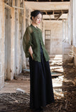 Adriana Tencel Loose Cheongsam Top
