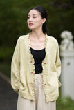 Philippa Loose Batwing Sleeve Ramie Cheongsam Coat