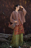 Antique Green Cotton Cheongsam Coat