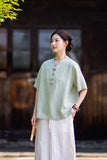 Equinox Linen Lyocell Cheongsam Top