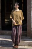 Dusk Ramie Blend Cheongsam Top